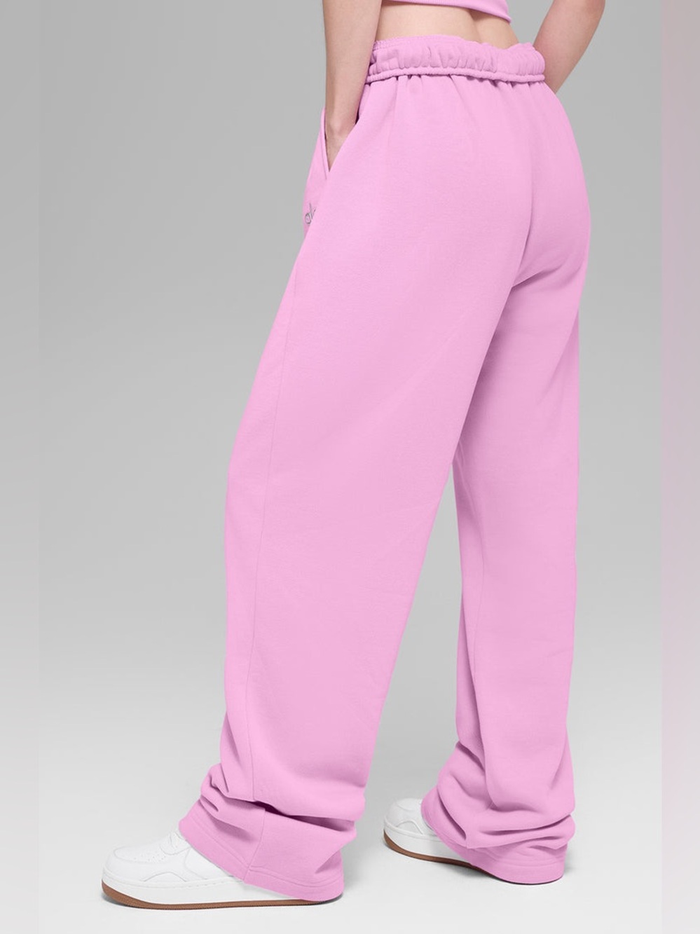 ALO Yoga Accolade Straight Leg Sweatpant in Candy Heart Pink, Size Large - Picture 2 of 10